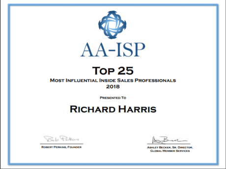 Richard Harris AA-ISP 2018 award