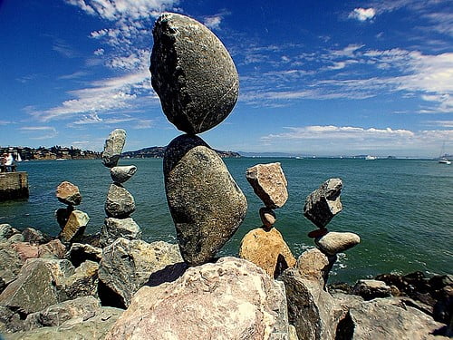 rocks next to the ocean