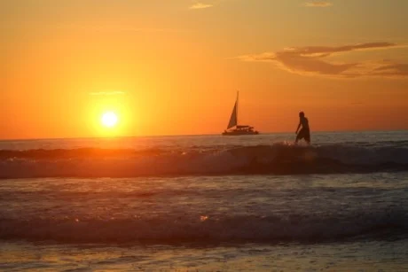 sunset on a beach