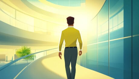a-man-walking-through-an-office