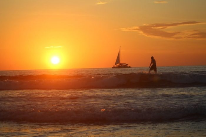 sunset on a beach