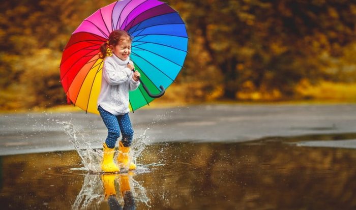 girl holding umbrella